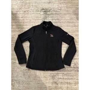 Straight Down Golf Full Zip Fleece Jacket Black Sz L Women LACC 123rd U.S. Open